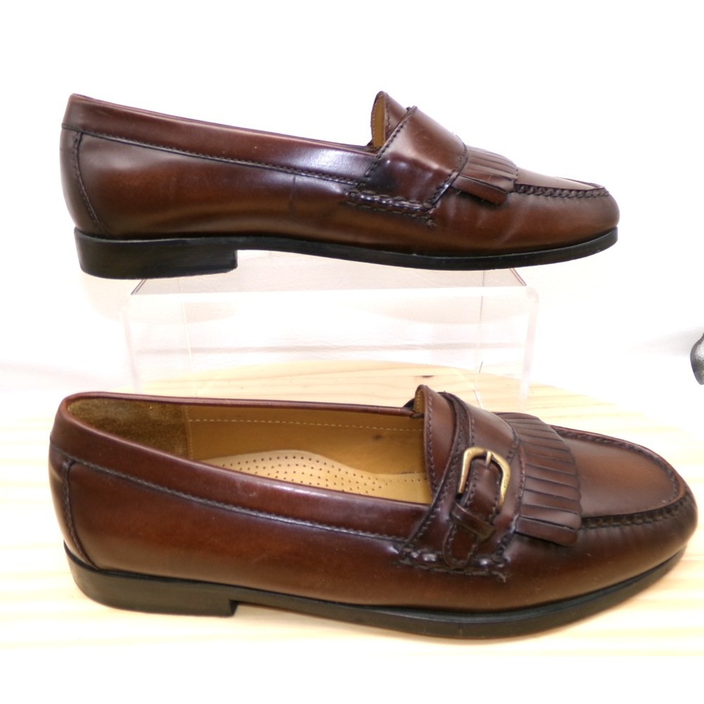 Cole Haan Kiltie Pinch Buckle Loafers 03517 Mens Brown Size 9.5 D Slip On - Picture 3 of 7